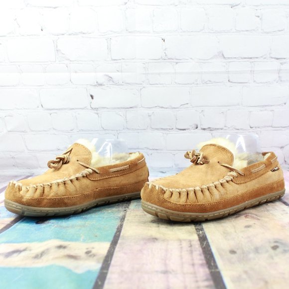 LL BEAN Lined Wicked Good Moc Slippers Size 7 M - Picture 2 of 9